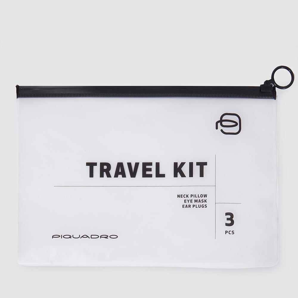 Piquadro Travelset With Inflatable Neck Pillow