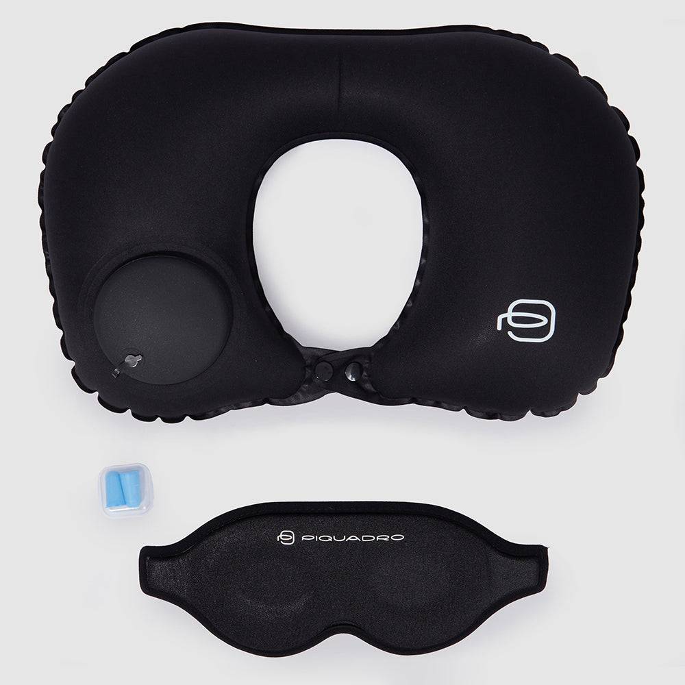 Piquadro Travelset with inflatable neck pillow