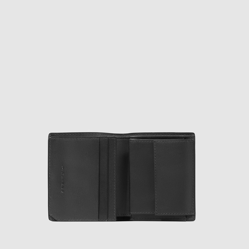 Piquadro Vertical Men’s Wallet With Coin Pocket