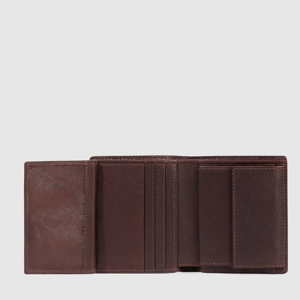Piquadro Vertical Men’s Wallet With Coin Pocket