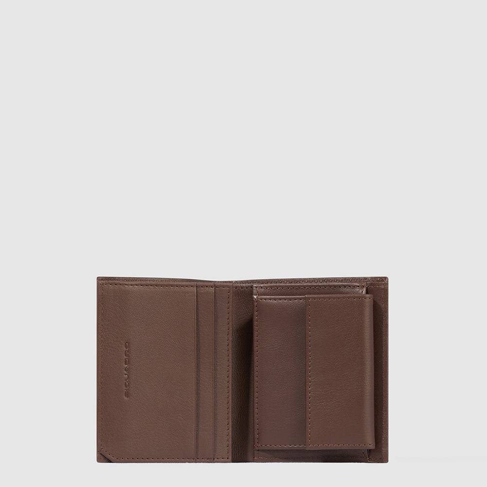 Piquadro Vertical Men’s Wallet With Coin Pocket
