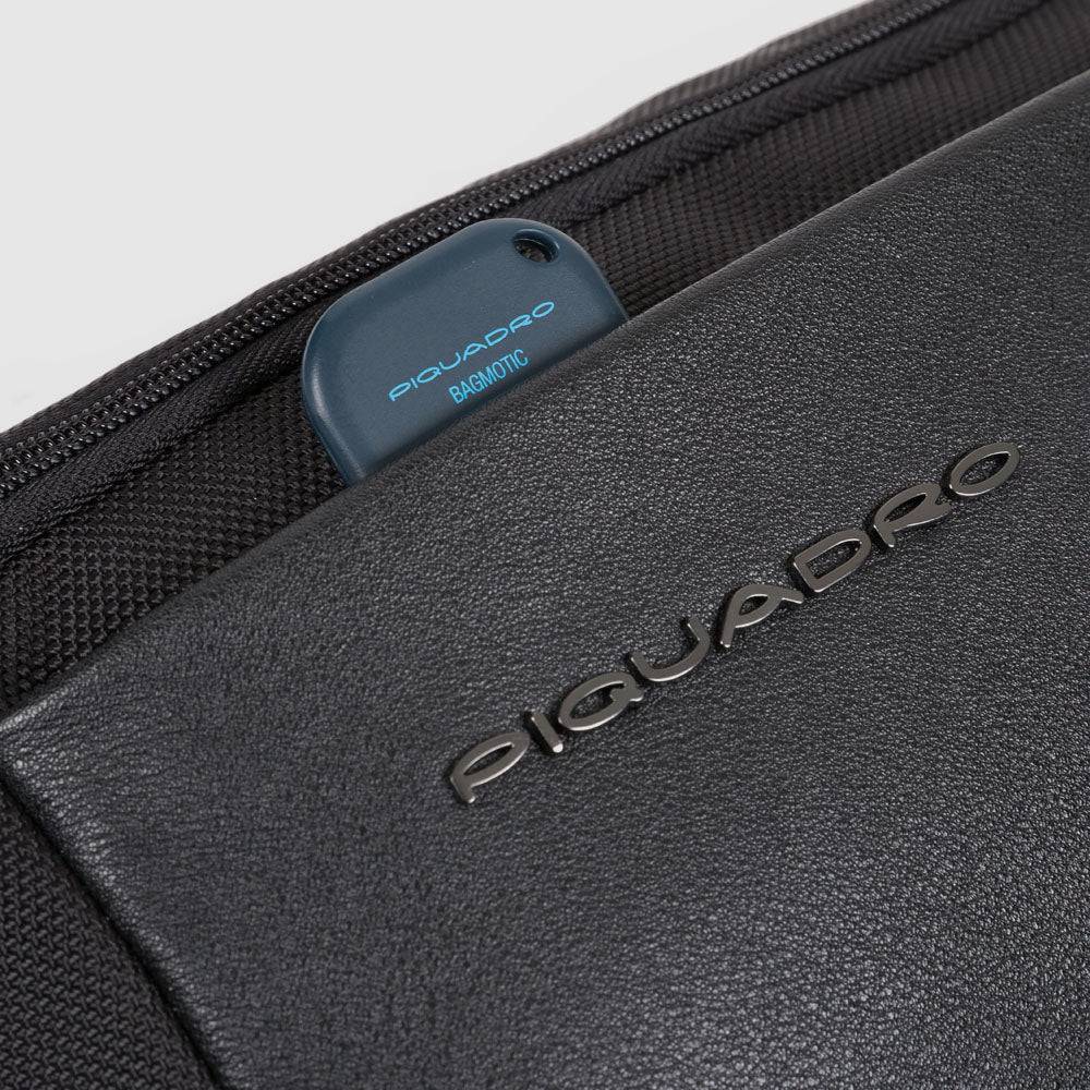 Piquadro Waist Bag In Recycled Fabric And Leather