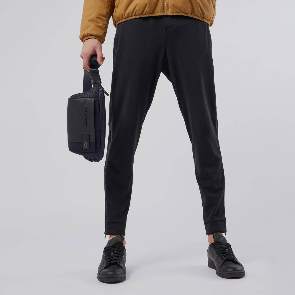 Piquadro Waist Bag In Recycled Fabric And Leather