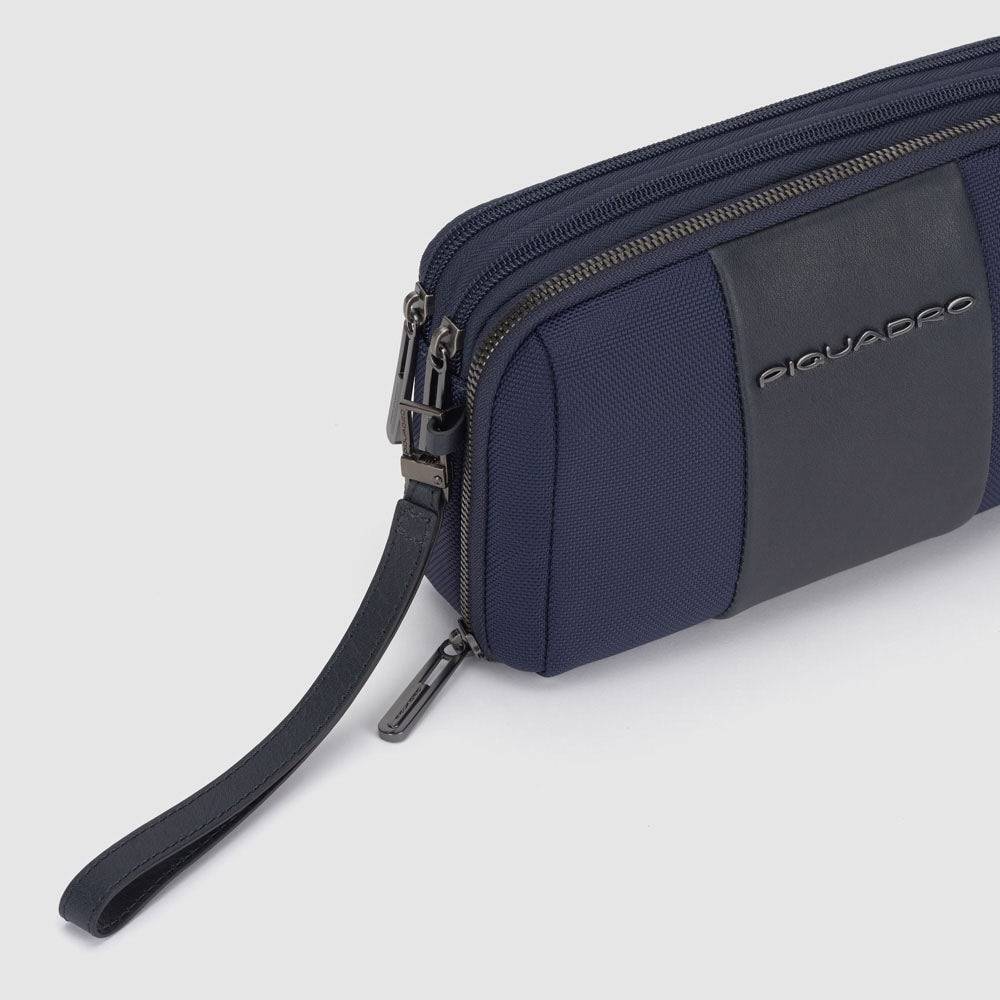 Piquadro Wrist Clutch Bag In Recycled Fabric