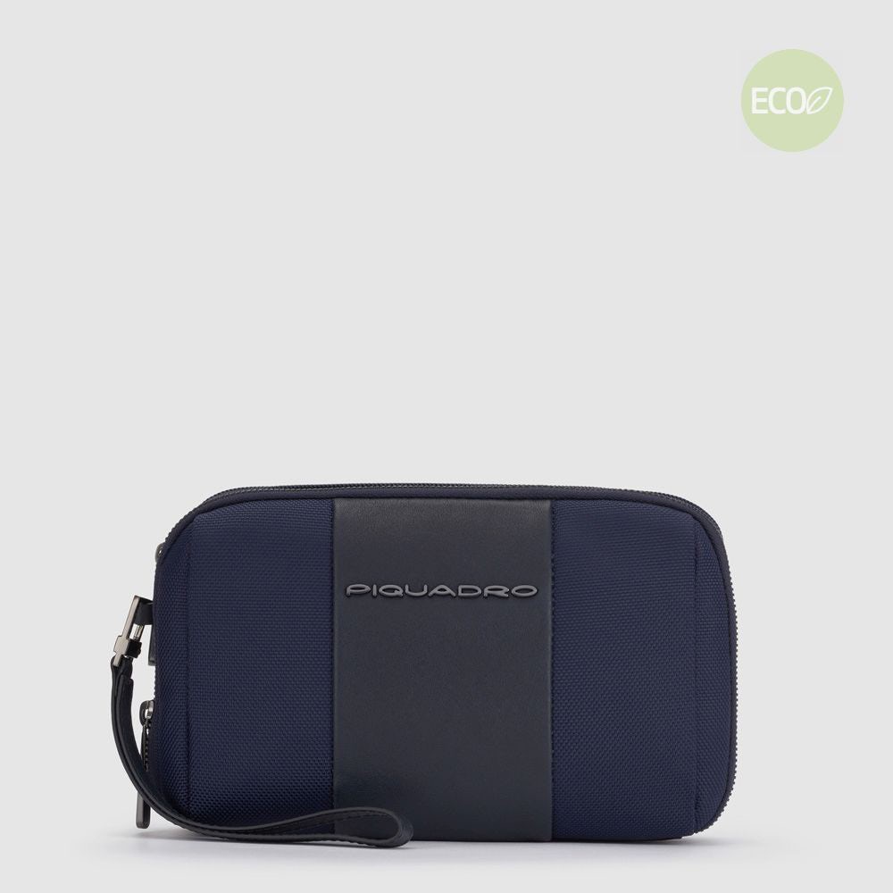 Piquadro Wrist clutch bag in recycled fabric