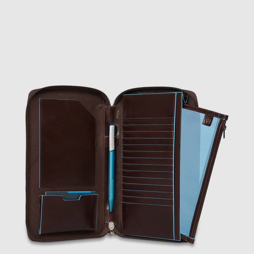 Piquadro Zip-around Travel Document Holder