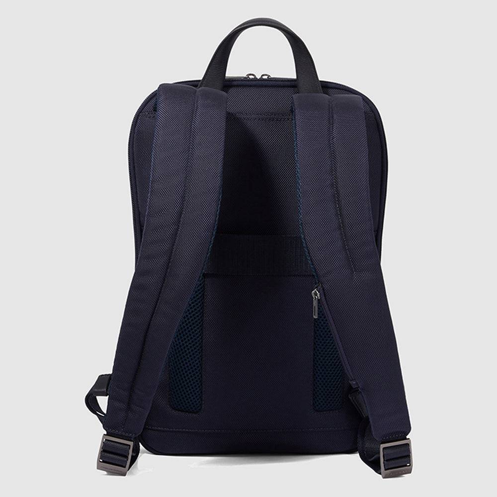 Piquadro Slim Computer Backpack 15,6" In Recycled Fabric