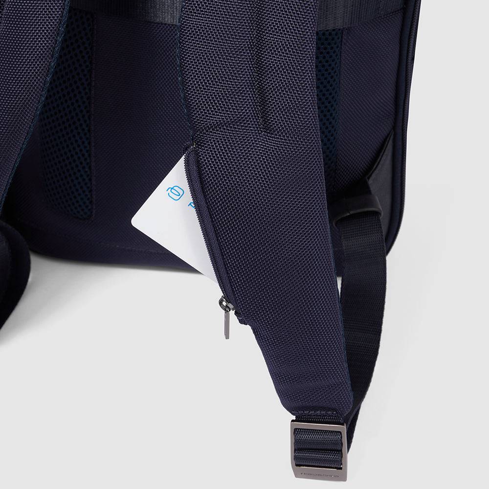 Piquadro Slim Computer Backpack 15,6" In Recycled Fabric