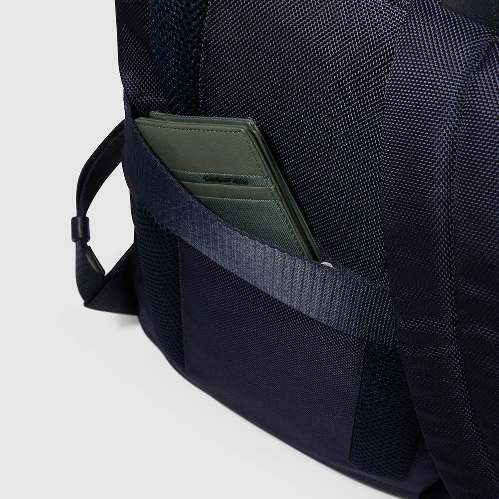 Piquadro Slim Computer Backpack 15,6" In Recycled Fabric