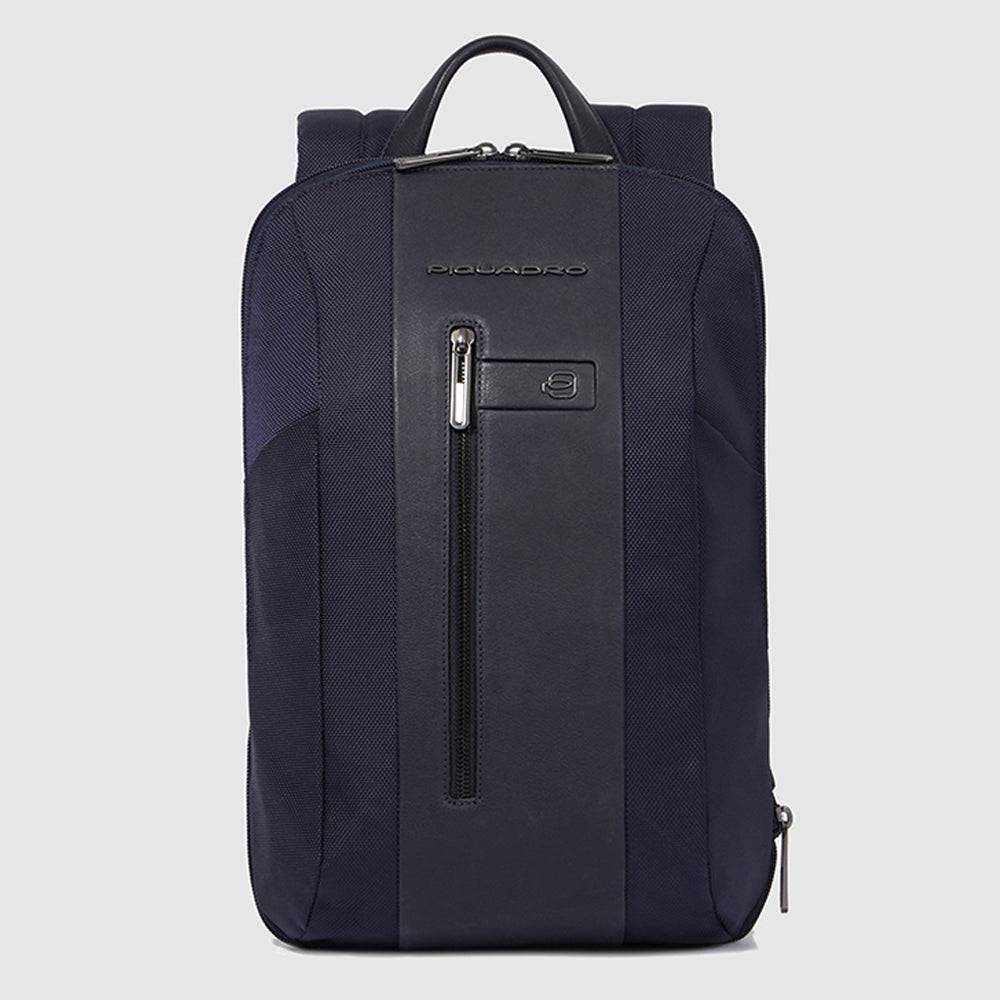 Piquadro Slim computer backpack 15,6" in recycled fabric