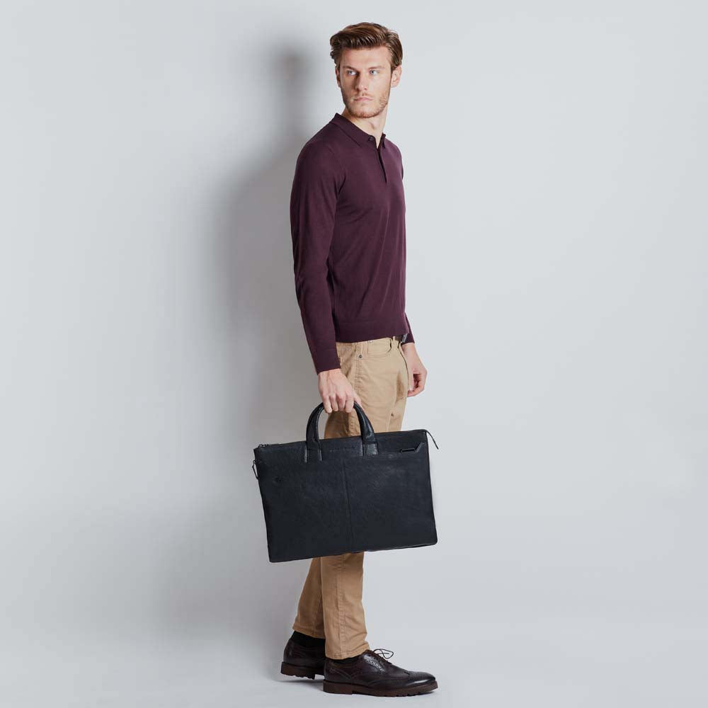 Piquadro Slim Expandable Laptop Briefcase With 10.5 - 9.7