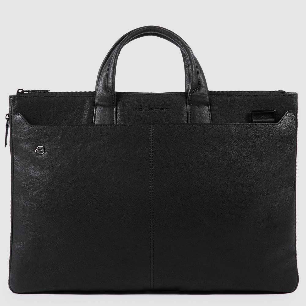 Piquadro Slim expandable laptop briefcase with 10.5 - 9.7