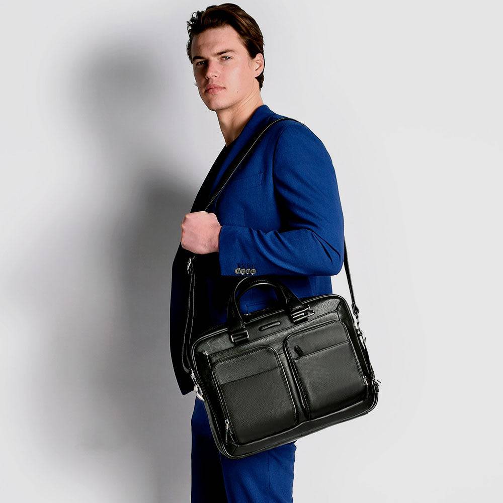Piquadro Slim Portfolio Computer Briefcase With IPad®Air/Ai