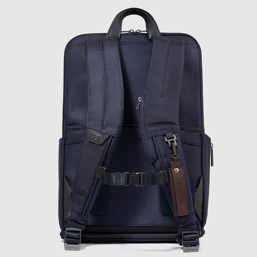 Piquadro Travel Computer Backpack 15,6" In Recycled Fabric