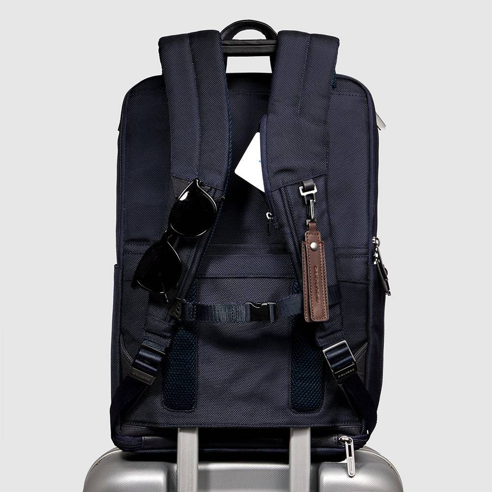 Piquadro Travel Computer Backpack 15,6" In Recycled Fabric