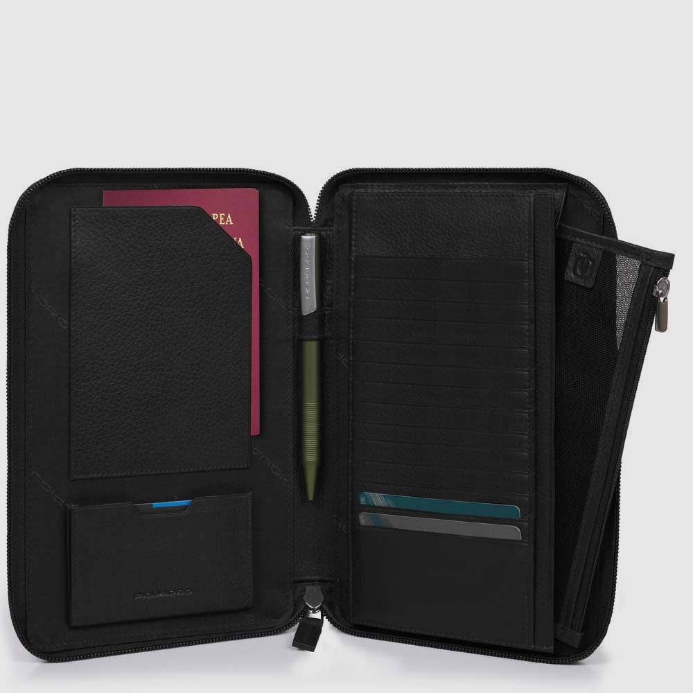 Piquadro Travel Document Holder With Credit Card Slots