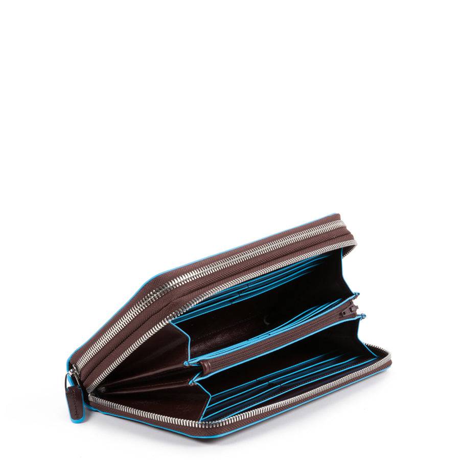 Piquadro Zip-around Document Organizer And Wallet With Coin