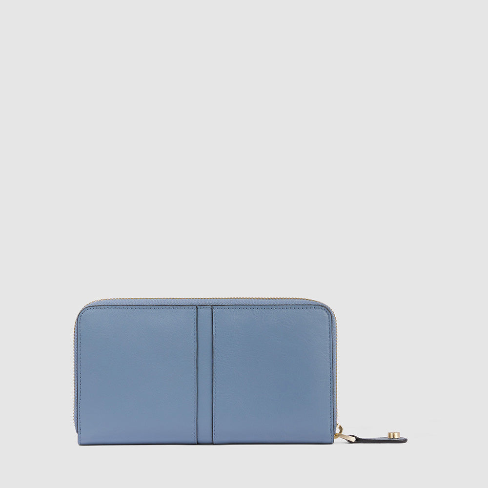 Piquadro Zip-around Women’s Wallet With Four Dividers