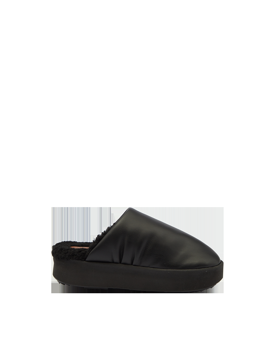 Piumestudio Sabot Sky + Fur Black