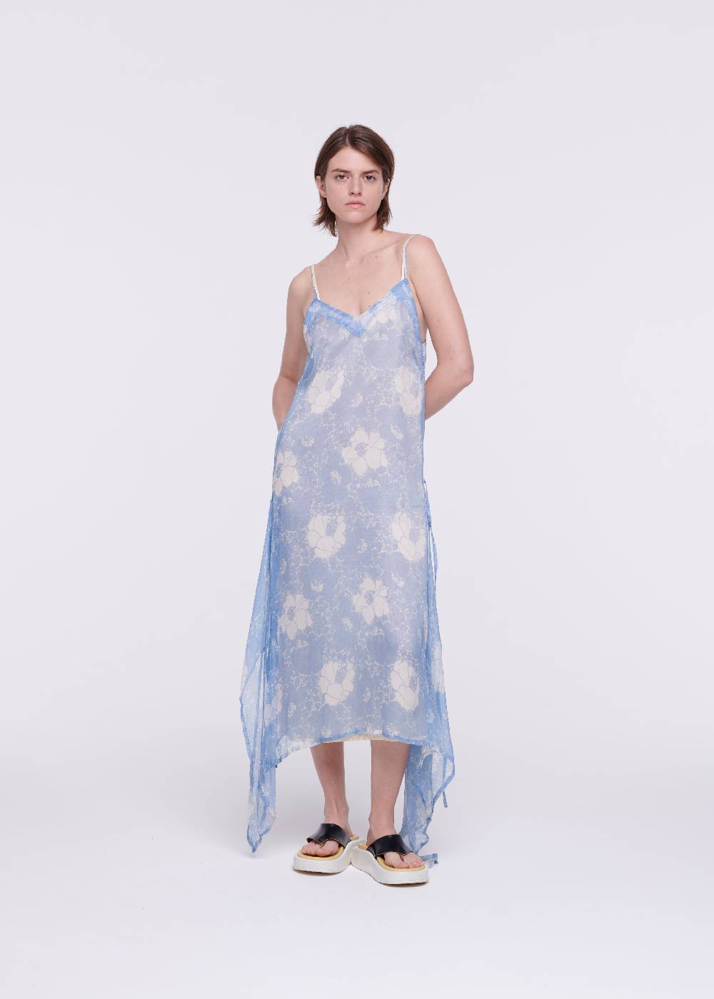 Plan C ABITO SOTTOVESTE CON STAMPA FLOREALE IN SETA