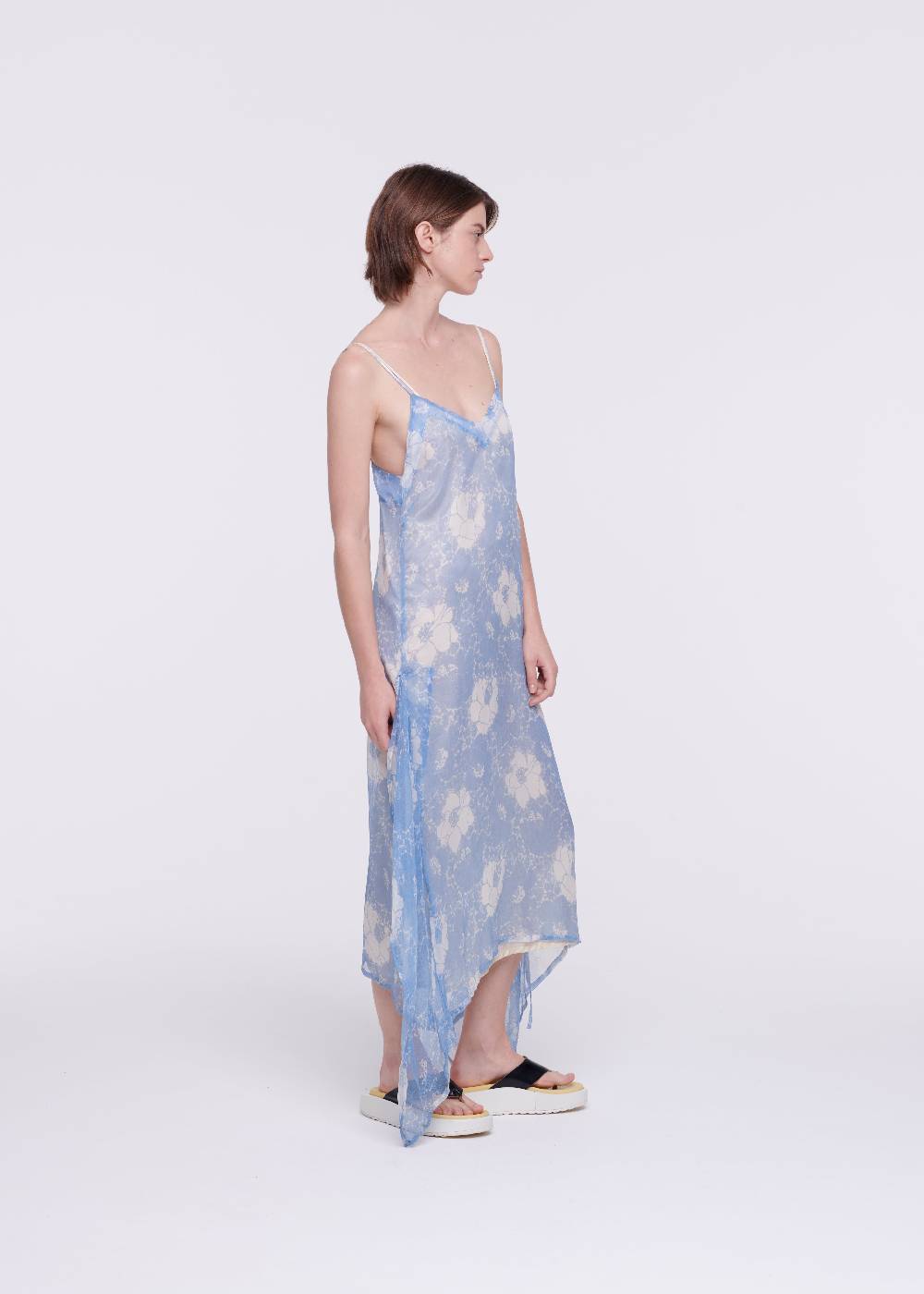 Plan C ABITO SOTTOVESTE CON STAMPA FLOREALE IN SETA