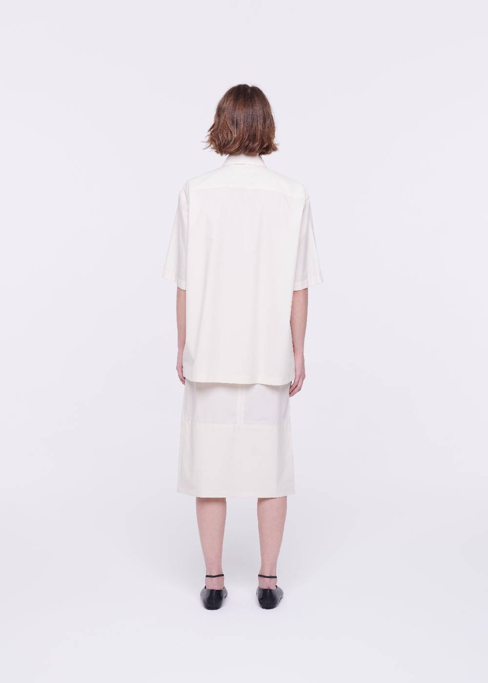 Plan C CAMICIA IN COTONE TECNICO CON RICAMO IN PAILLETTES