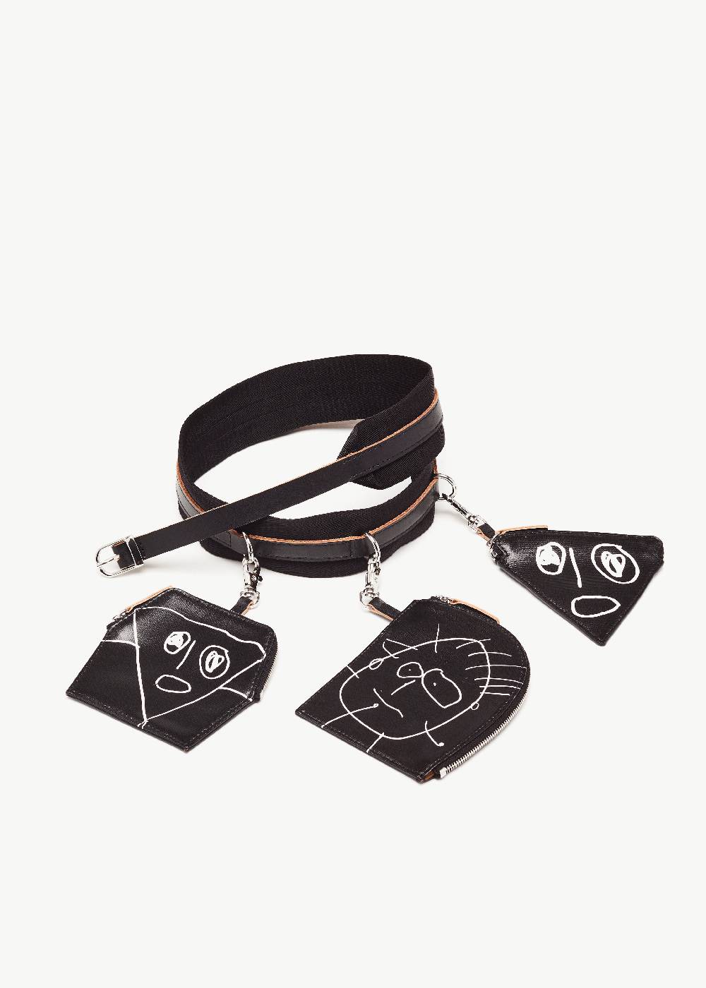 Plan C CINTURA A TRACOLLA CON MINI BORSE "PILI E BIANCA"