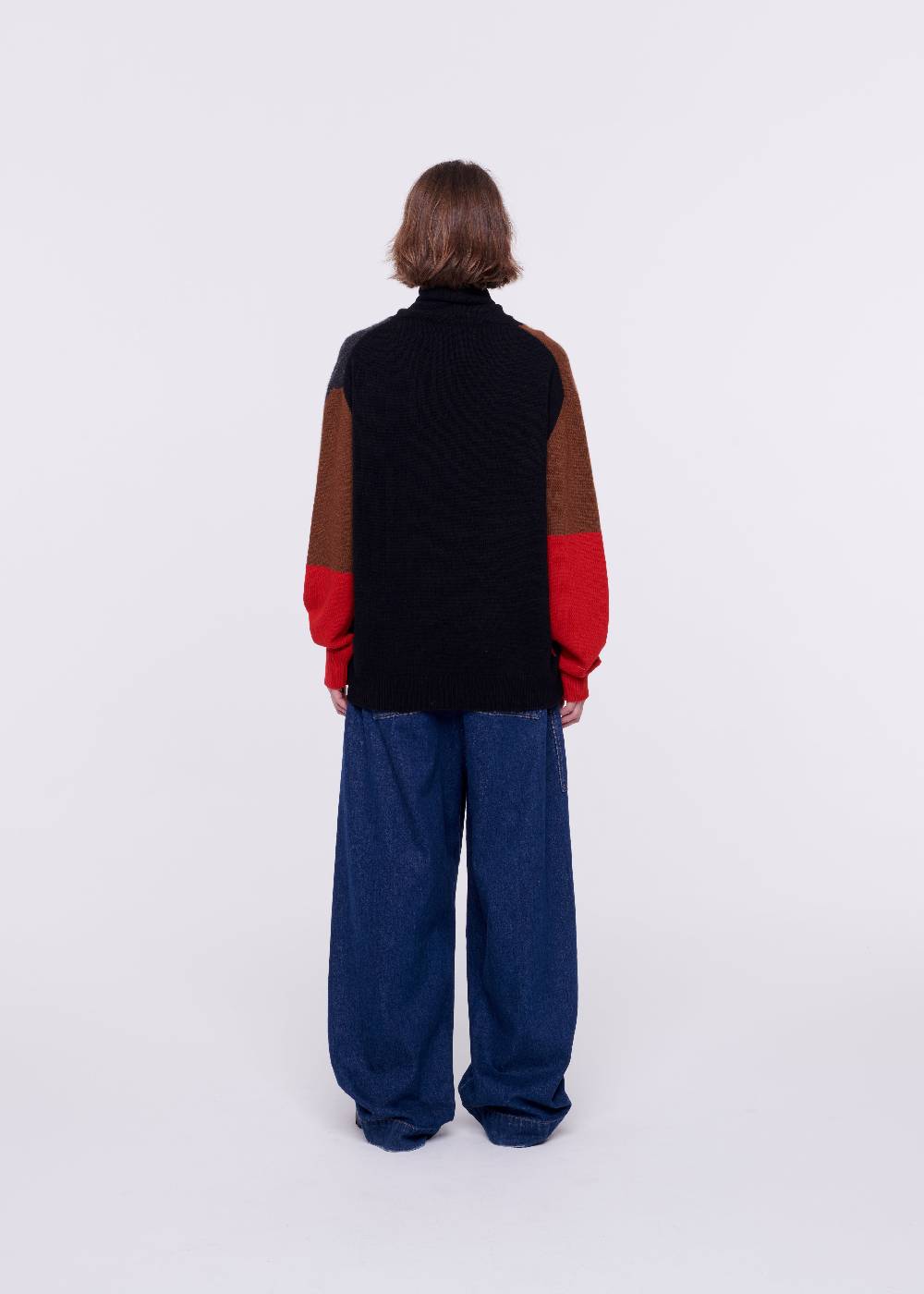 Plan C MAGLIONE CON SCIALLE IN LANA A TRAMA "FILIPPO"