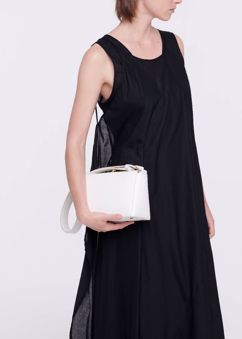 Plan C ABITO NERO A DOPPIO STRATO IN COTONE