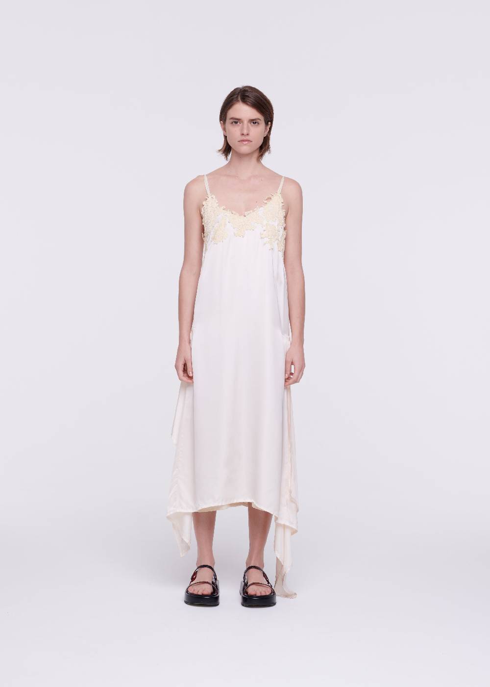 Plan C ABITO SOTTOVESTE IN RASO CON PIZZO