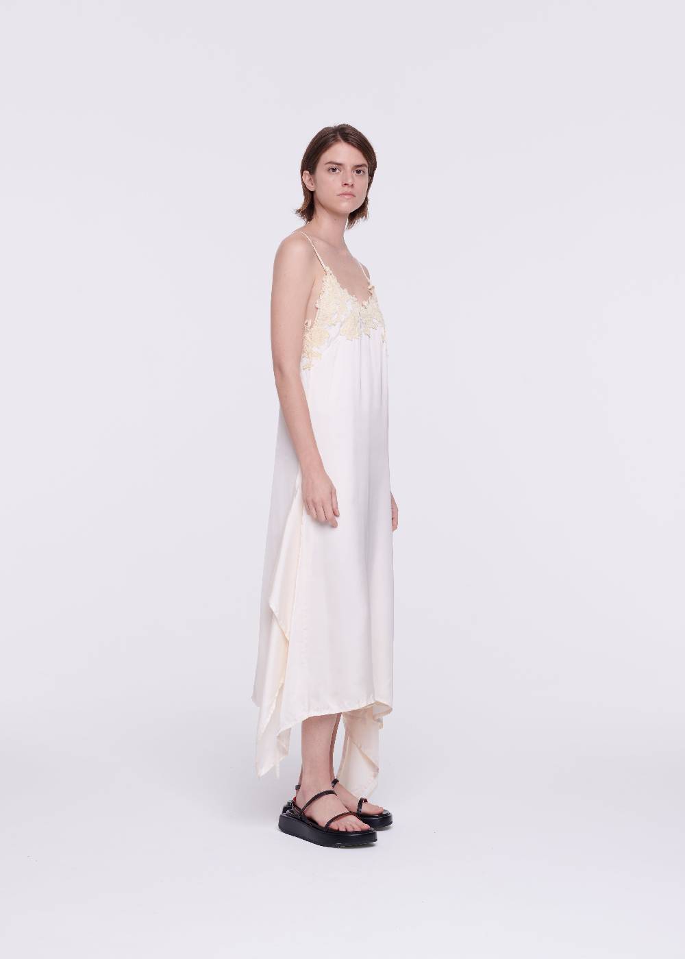 Plan C ABITO SOTTOVESTE IN RASO CON PIZZO