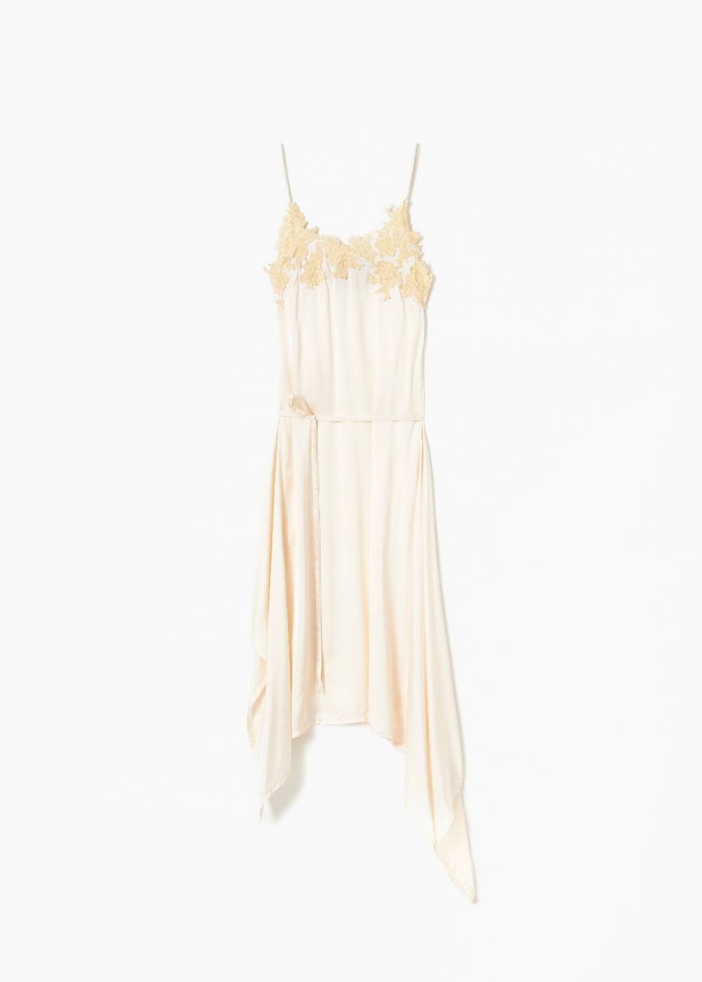 Plan C ABITO SOTTOVESTE IN RASO CON PIZZO