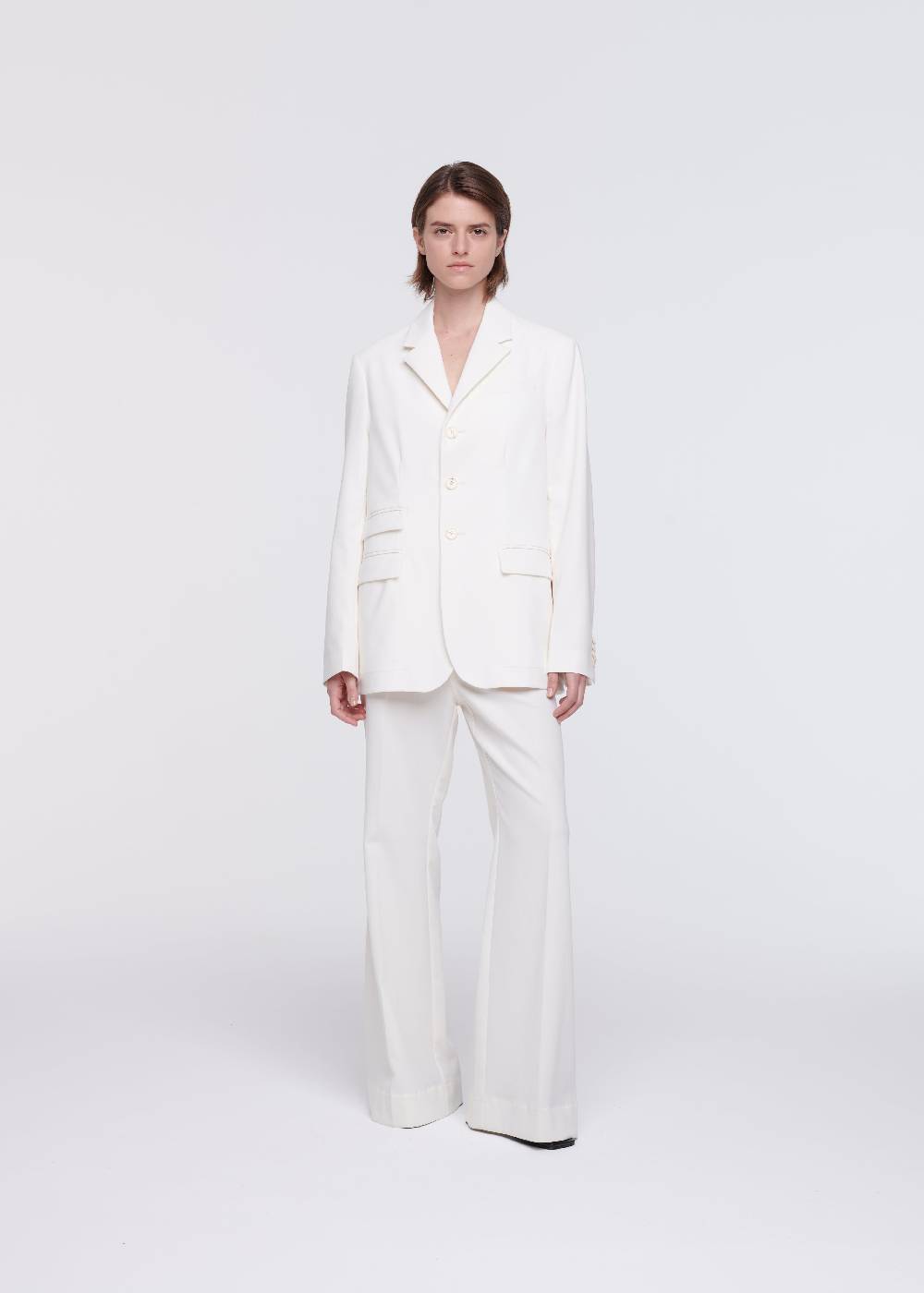 Plan C BLAZER COLOR BURRO IN CRÊPE DI COTONE