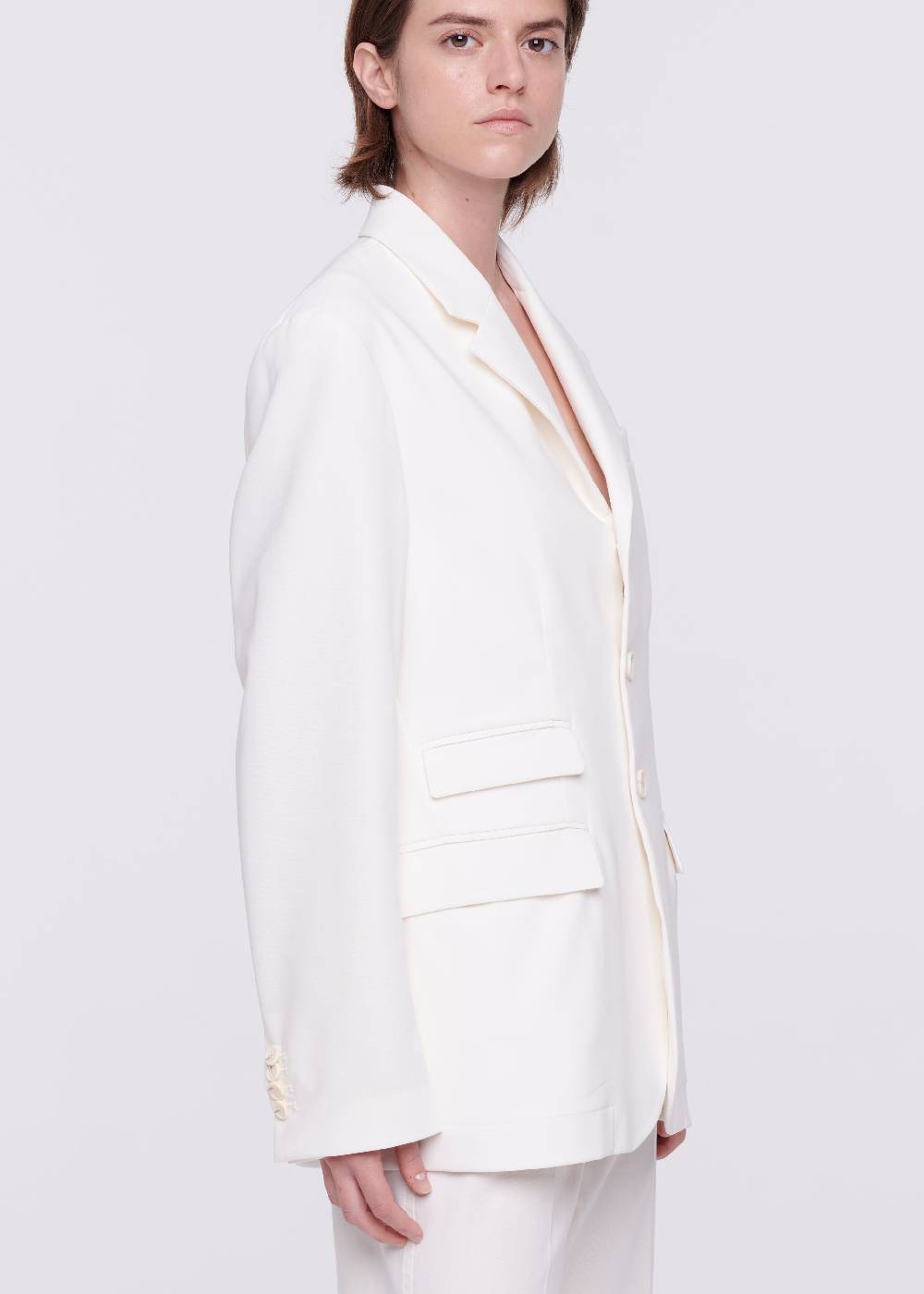 Plan C BLAZER COLOR BURRO IN CRÊPE DI COTONE