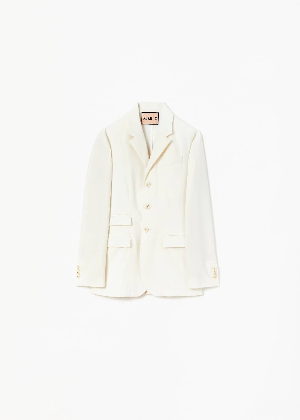 Plan C BLAZER COLOR BURRO IN CRÊPE DI COTONE