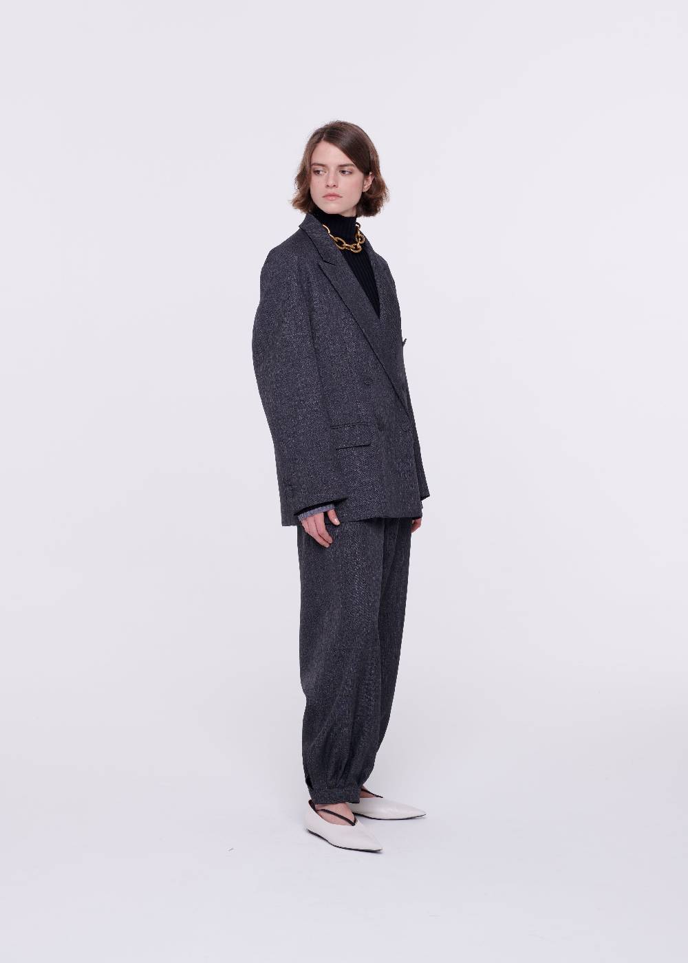 Plan C BLAZER DOPPIOPETTO GRIGIO SCURO