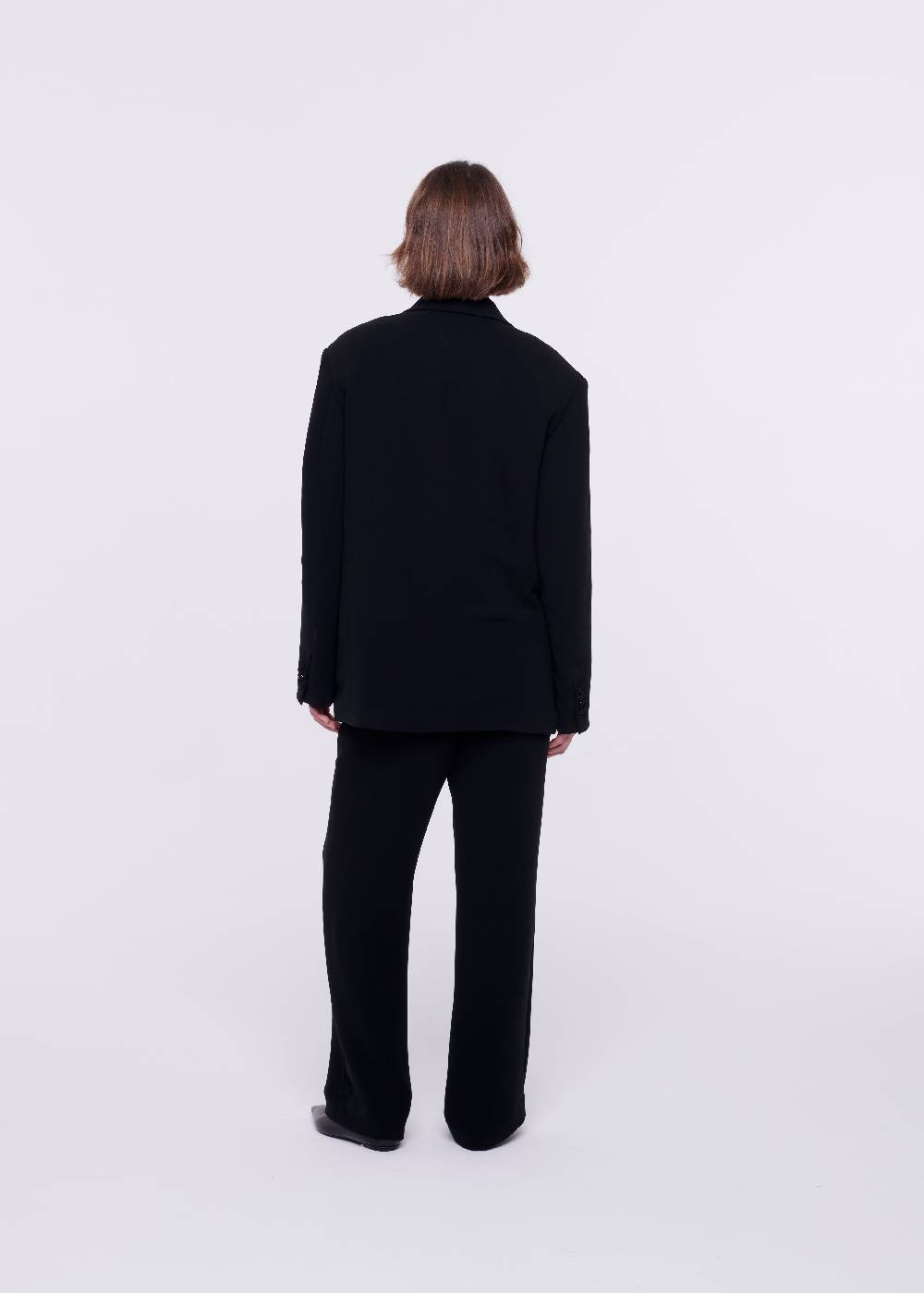 Plan C BLAZER DOPPIOPETTO IN CADY NERO