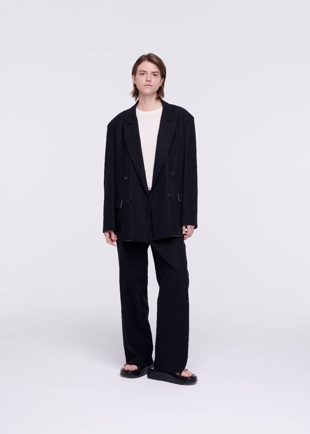 Plan C BLAZER DOPPIOPETTO IN CRÊPE DI COTONE