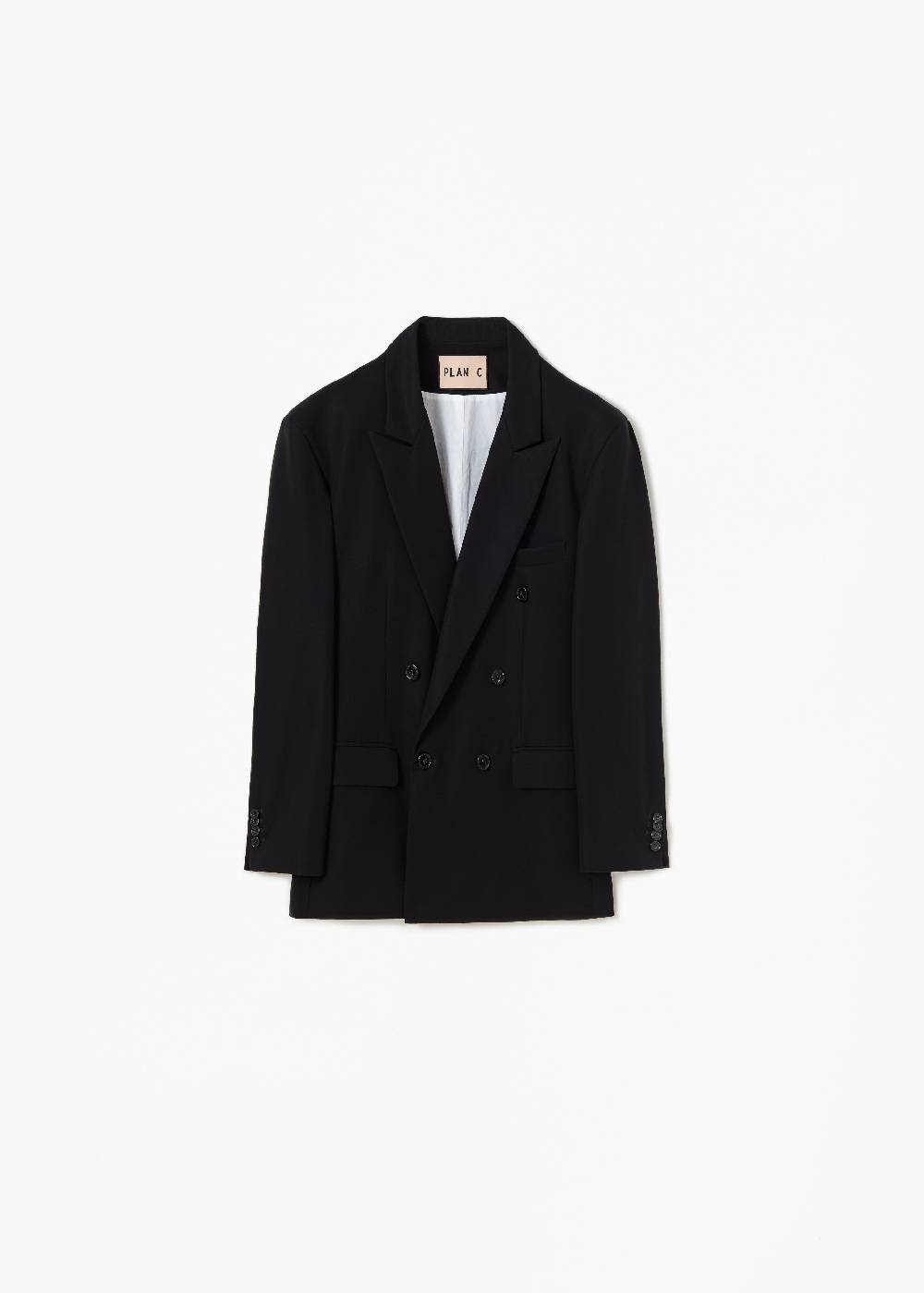 Plan C BLAZER DOPPIOPETTO IN CRÊPE DI COTONE