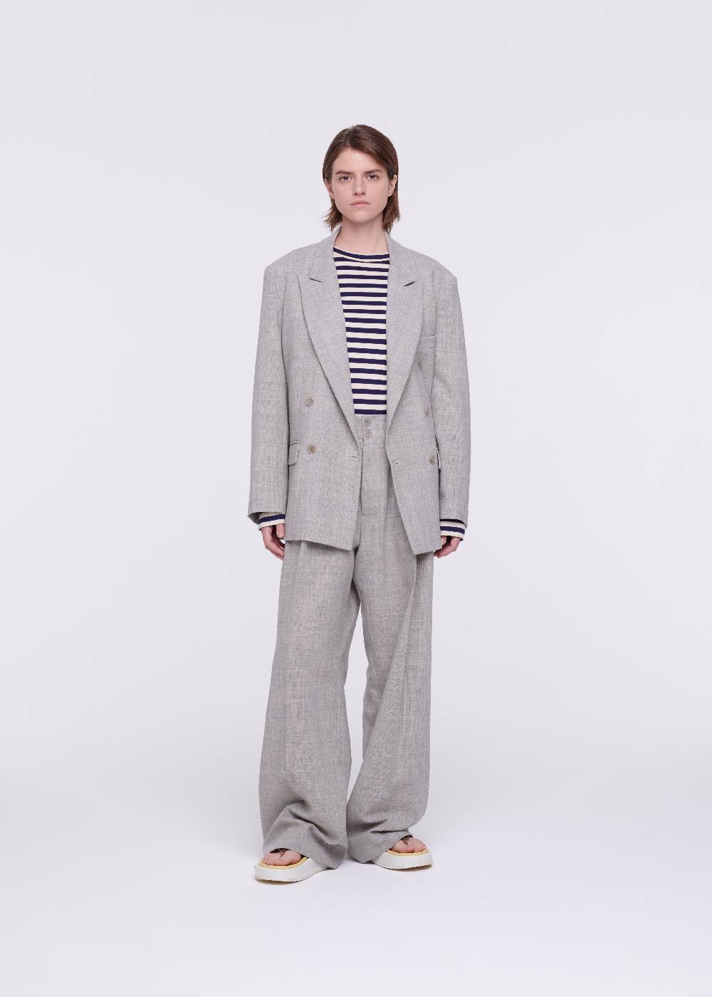 Plan C BLAZER DOPPIOPETTO MELANGE