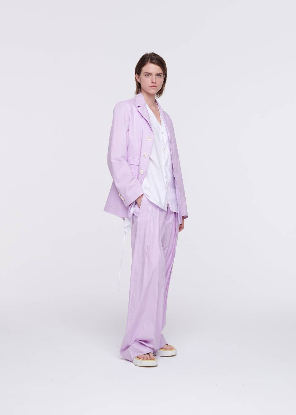 Plan C BLAZER LILLA IN COTONE