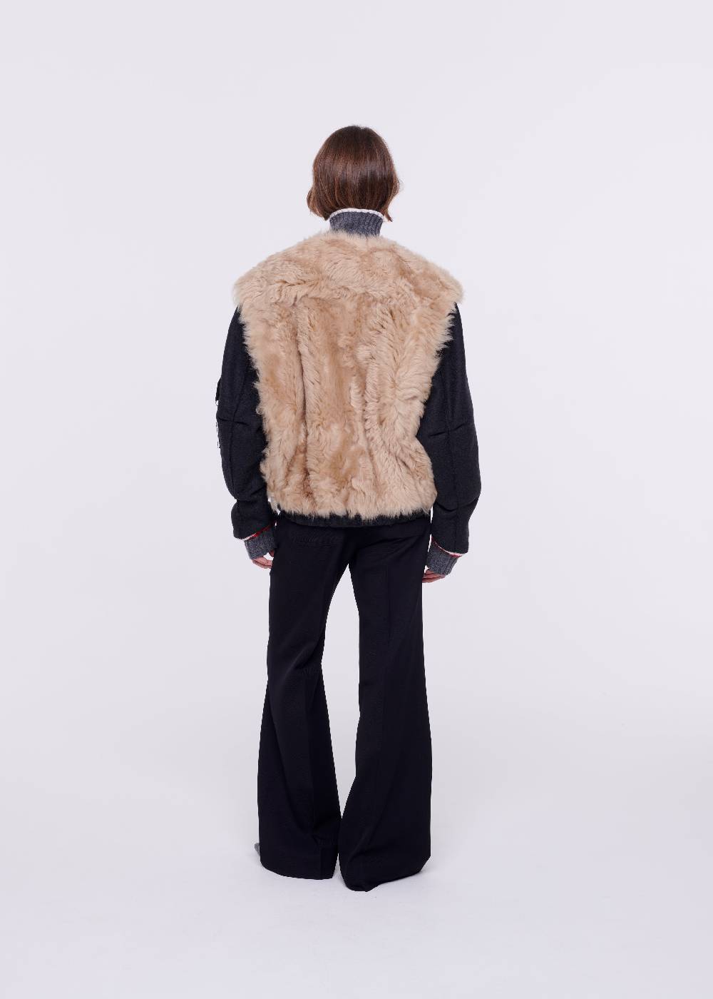 Plan C BOMBER IN MONTONE E LANA