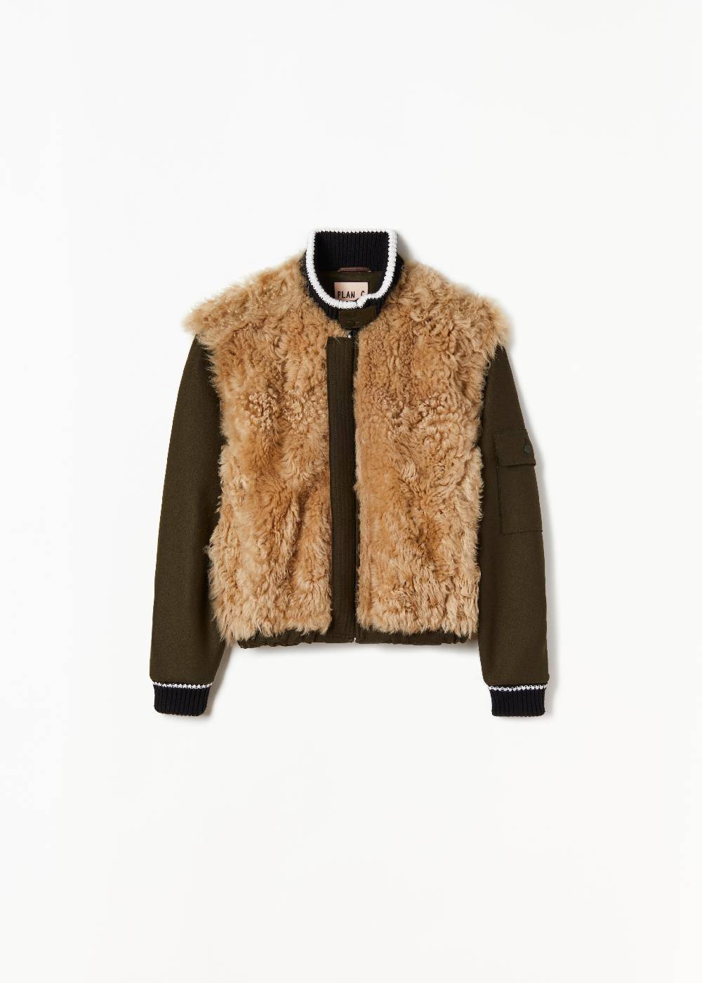 Plan C BOMBER IN MONTONE E LANA