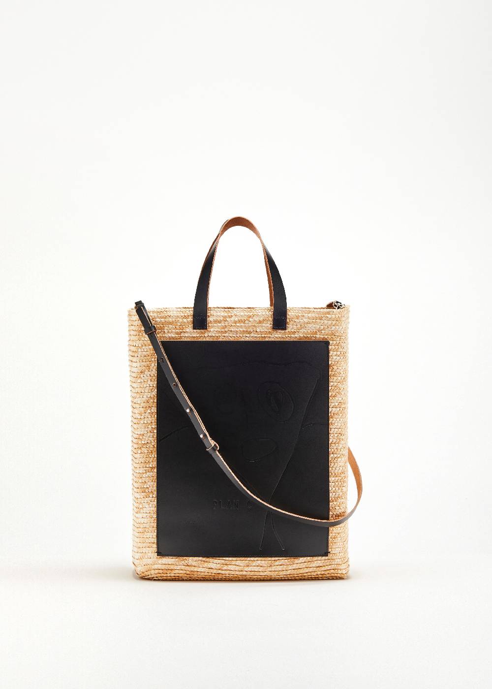 Plan C BORSA IN PAGLIA FIORENTINA "PILI E BIANCA"
