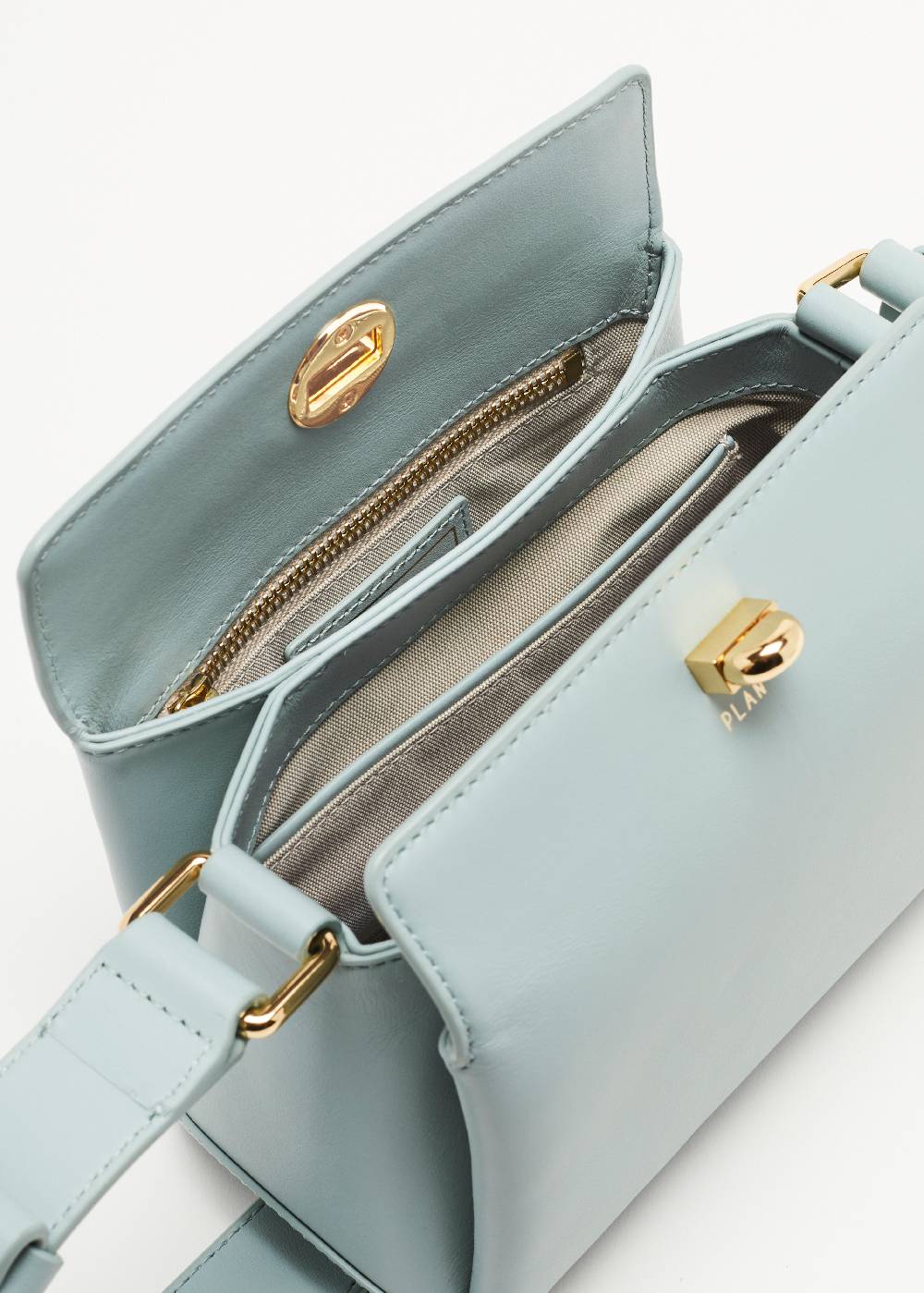 Plan C BORSA MINI FOLDED CELESTE
