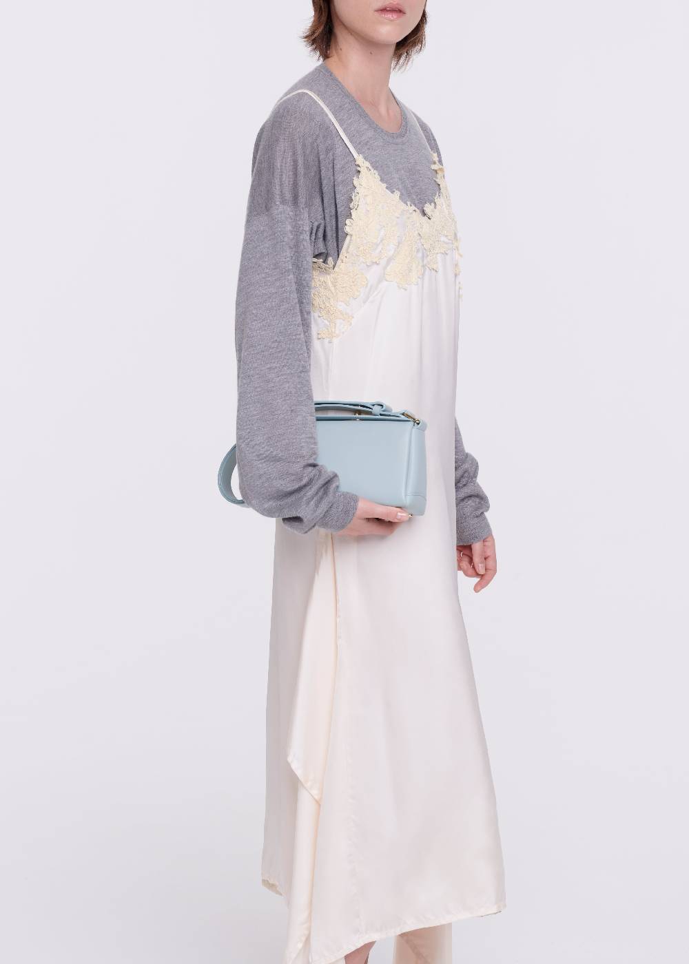 Plan C BORSA MINI FOLDED CELESTE