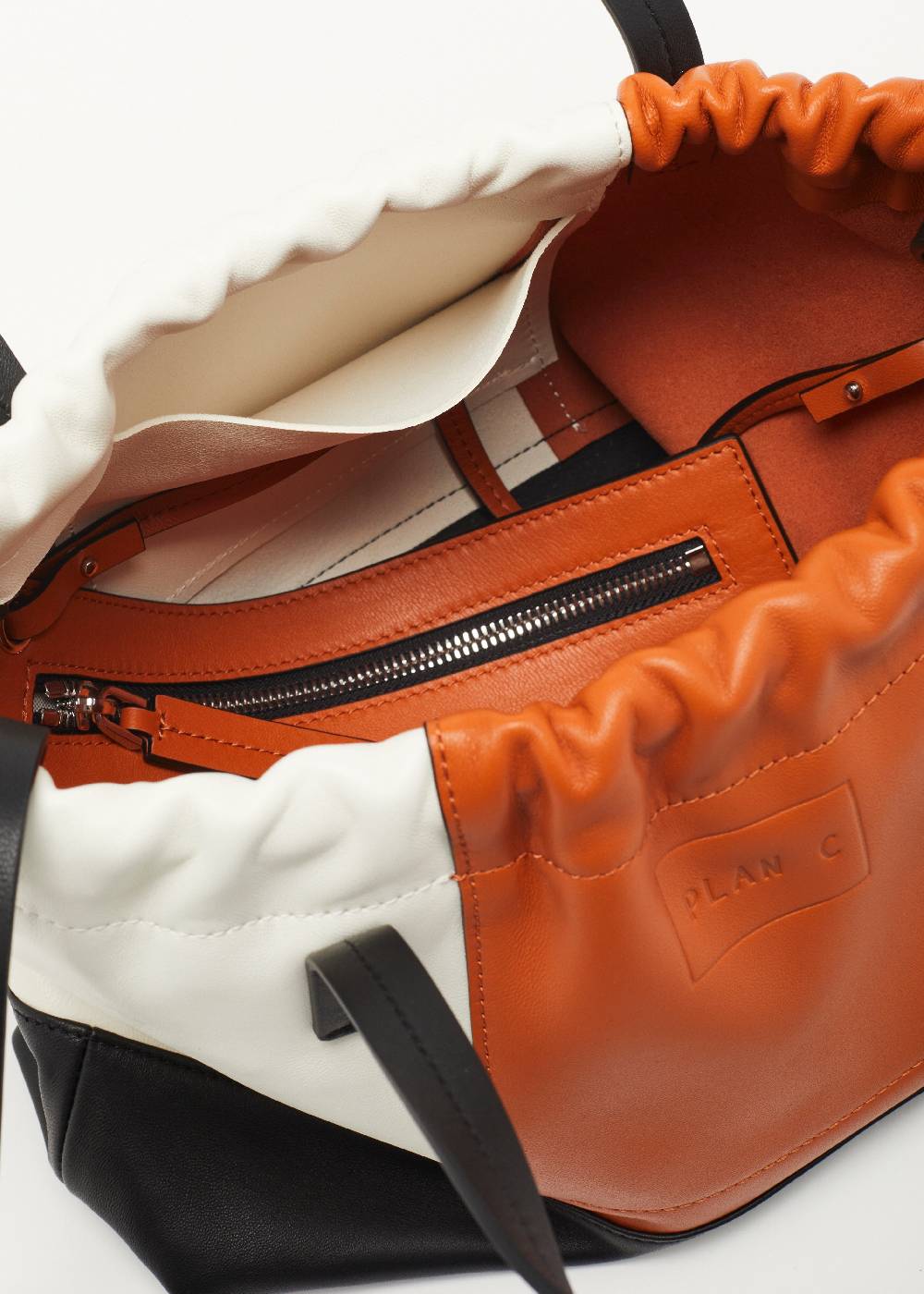 Plan C BORSA PICCOLA IN PELLE CON COULISSE