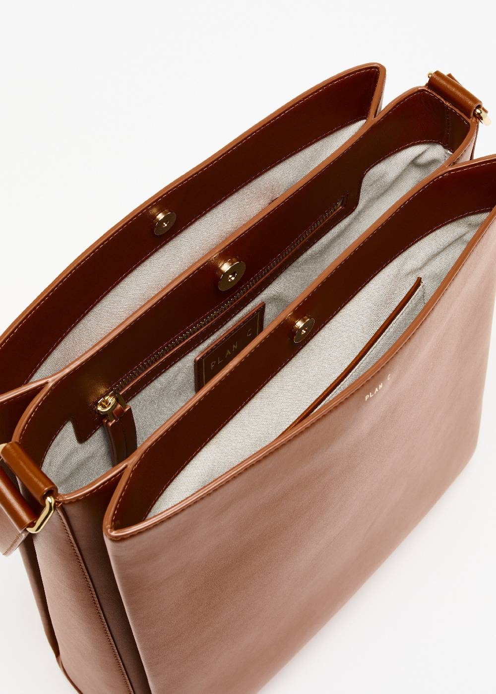 Plan C BORSA TOTE FOLDED TABACCO