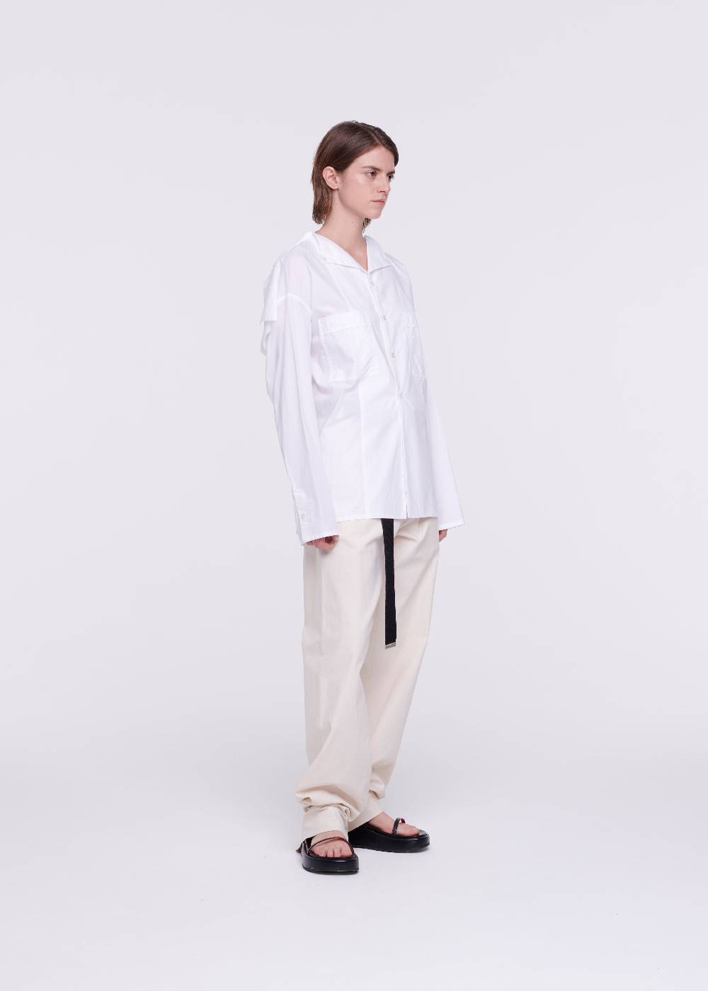 Plan C CAMICIA BIANCA CON STRUTTURA QUADRATA