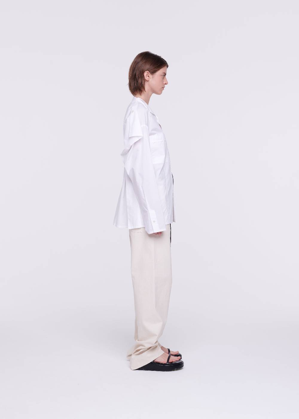 Plan C CAMICIA BIANCA CON STRUTTURA QUADRATA